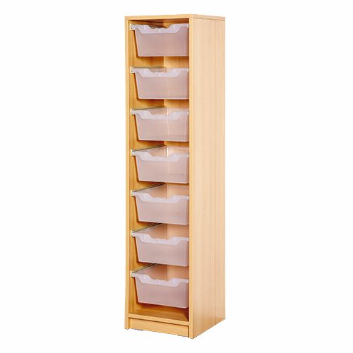 Garderoben Beistellregal, 7 ErgoTray Boxen L in 9 Farben